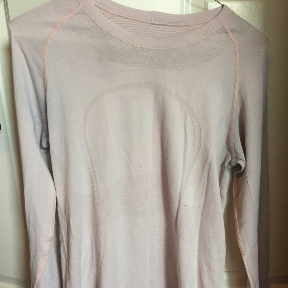 Lululemon pale pink swiftly tech long sleeve